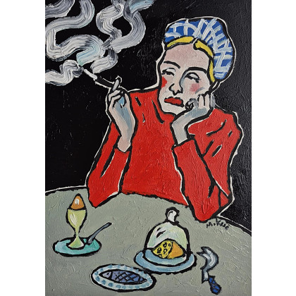 myśli unoszą się wolniej niż dym, Marlena Kuć, obrazy olejne