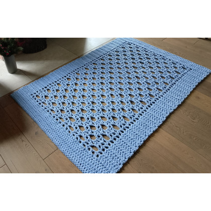 Danuta Zgoł - na podłogę - Dywan Simon Blue 160 x 110, sznurek bawełniany foto #1