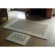 Komplet 2 dywanów Simon Ecru, sznurek bawełniany