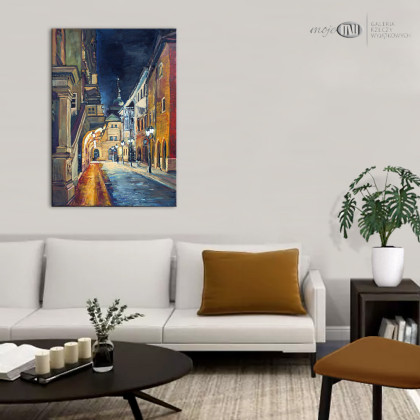 Moje MW - obrazy olejne - Praska ulica nocą foto #2