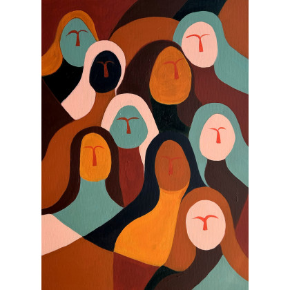 Katarzyna Stanisławek - obrazy akryl - Setki twarzy, tysiące miraży, Akryl 50x70 foto #1