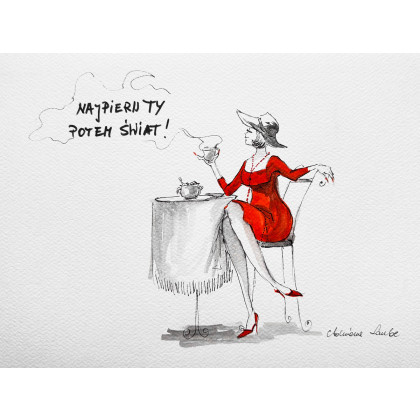 Najpierw Ty - potem świat, Adriana Laube, obrazy tech. mieszana