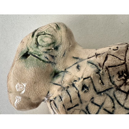 Krystyna Nowak - rzeźby - Ceramiczny zwierzo-baran foto #2