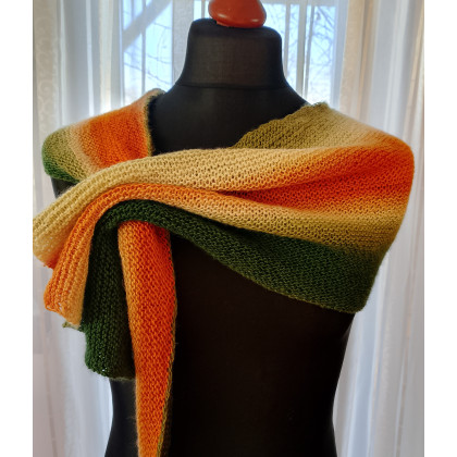 Asymetryczna chusta strzałka, Danuta Zgoł, chusty,apaszki