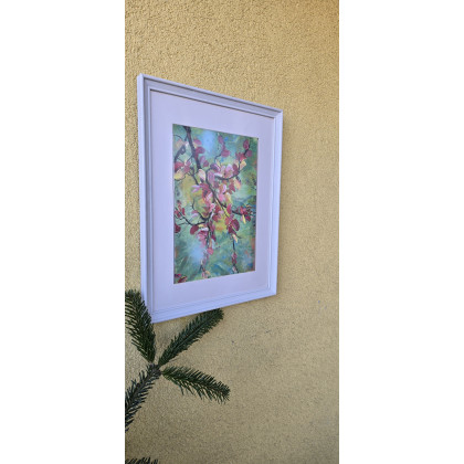 Ewa Mościszko - obrazy akryl - Obraz akrylowy w bialej oprawie Japonskie zauroczenie foto #4