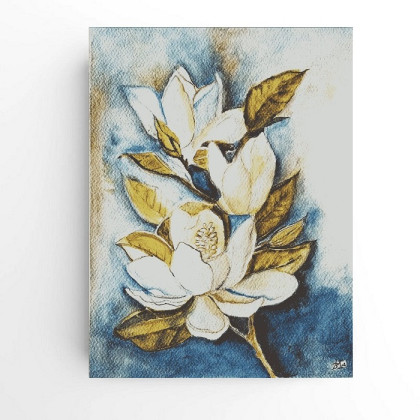 Bogumiła Szufnara - obrazy akwarela - Magnolie- akwarela formatu 24/32 cm foto #1