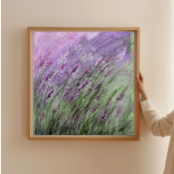 Akwarela 20x20cm. Lawenda