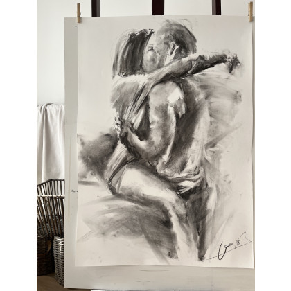Studio.Sensual - rysunek węglem - Razem 100x70 foto #2