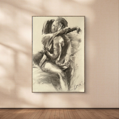 Studio.Sensual - rysunek węglem - Razem 100x70 foto #3