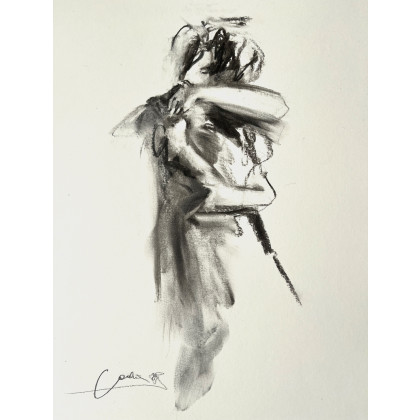 Z Tobą - 30x42., Studio.Sensual, rysunek węglem