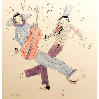 Miłość i muzyka..., Dariusz Grajek, obrazy tech. mieszana