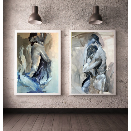 Komplet W Pastelach - 50x70., Studio.Sensual, obrazy tech. mieszana