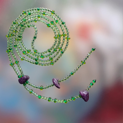 unikatart - korale,naszyjniki - Naszyjnik Fioletowy Z Koralików foto #2