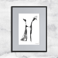 Oprawiona grafika - Młoda Para (44)