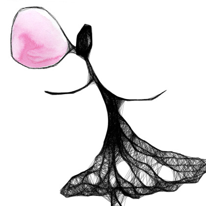 Maja Gajewska - grafika tech. mieszana - Oprawiona grafika - guma balonowa (119) foto #1