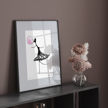 Maja Gajewska - grafika tech. mieszana - Oprawiona grafika - guma balonowa (119) foto #3