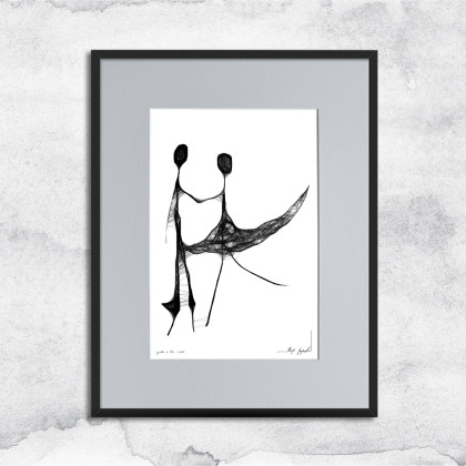 Oprawiona grafika - Para (86), Maja Gajewska, grafika tech. mieszana