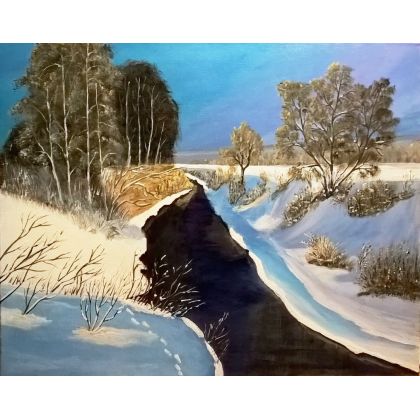 Bogumiła Szufnara - obrazy akryl - Zimowo-obraz akrylowy foto #1