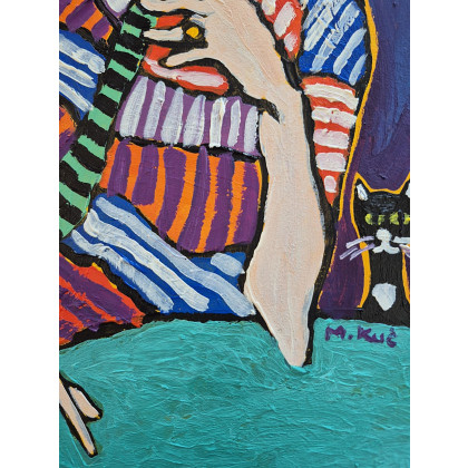 Marlena Kuć - obrazy olejne - tam gdzie czuwają koty foto #3