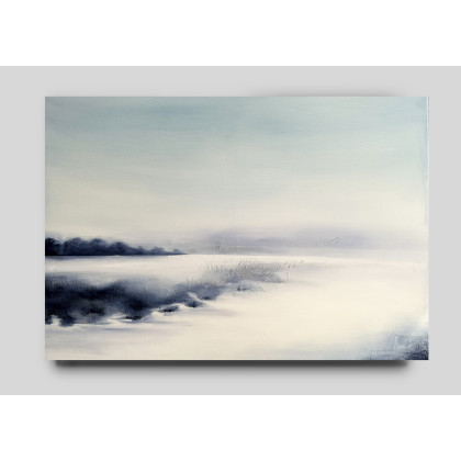 Katarzyna Stanisławek - obrazy akryl - Cisza zimowego horyzontu/ 100x70/ Akryl na płótnie foto #1
