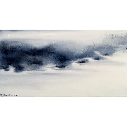 Katarzyna Stanisławek - obrazy akryl - Cisza zimowego horyzontu/ 100x70/ Akryl na płótnie foto #2