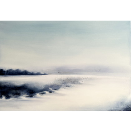 Katarzyna Stanisławek - obrazy akryl - Cisza zimowego horyzontu/ 100x70/ Akryl na płótnie foto #3