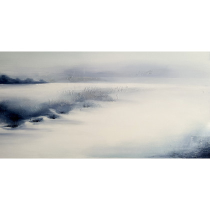 Katarzyna Stanisławek - obrazy akryl - Cisza zimowego horyzontu/ 100x70/ Akryl na płótnie foto #4