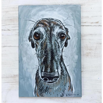 Portret charta, Joanna Podolska, obrazy akryl