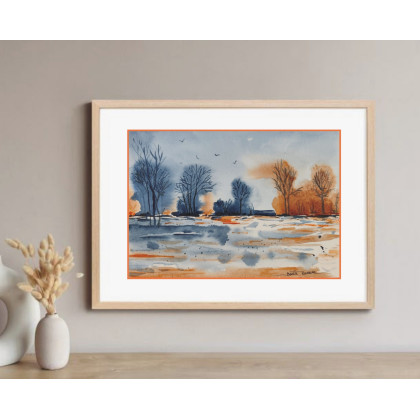 Akwarela Akwarelka Obraz pt. Zwiastun, Beata Rudecka, obrazy akwarela