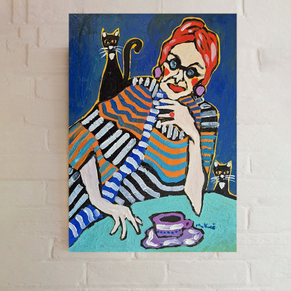 Marlena Kuć - obrazy olejne - pasiaste myśli foto #1