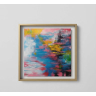 Abstrakcja - obraz akrylowy 120/120 cm