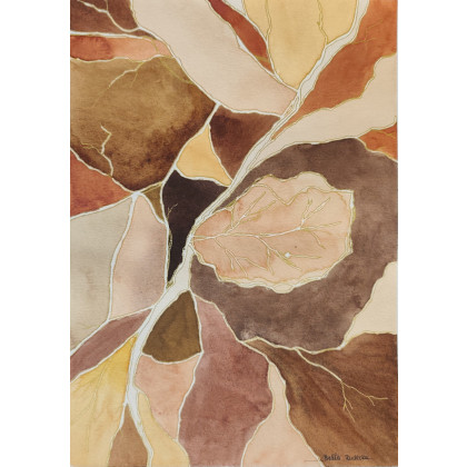 Beata Rudecka - obrazy akwarela - Akwarela Akwarelka Obraz pt: Ostatni Taniec Liści foto #2