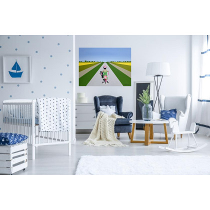 Monika Adamczyk - obrazy akryl - Różowy kask foto #2