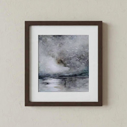 Paulina Lebida - obrazy akwarela - Morze -  akwarela formatu 20/20 cm foto #1