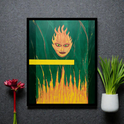 Damian Gmiterek - obrazy akryl - Strażniczka przemiany, 75x55 cm foto #3