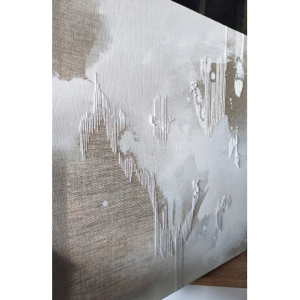 Agnieszka Potocka-Makoś - obrazy tech. mieszana - Ulotnie I - haft obraz abstrakcja foto #2