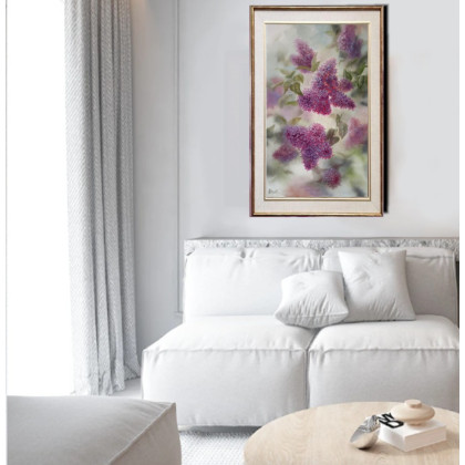 Lidia Olbrycht - obrazy olejne - Bzy, ręcznie malowany olejny foto #1