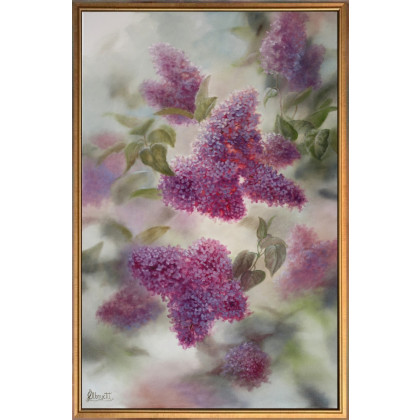 Lidia Olbrycht - obrazy olejne - Bzy, ręcznie malowany olejny foto #3