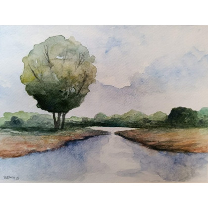 Paulina Lebida - obrazy akwarela - Pejzaż - akwarela formatu 18/24 cm foto #1