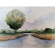 Pejzaż - akwarela formatu 18/24 cm