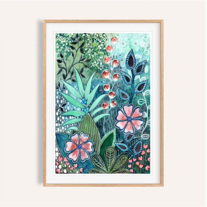 Akwarela A4.  Łąka, Małgorzata Domańska ART, obrazy akwarela