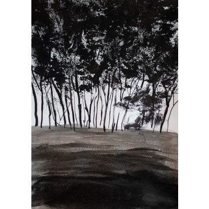 Pejzaż leśny, Bogna Woskowicz, rysunki tech.mieszana