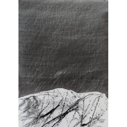 Pejzaż wodny, Bogna Woskowicz, rysunek tuszem