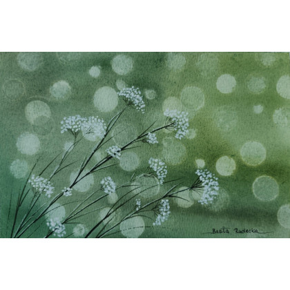 Beata Rudecka - obrazy akwarela - Oryginalna Akwarela Obraz pt: Subtelność foto #2
