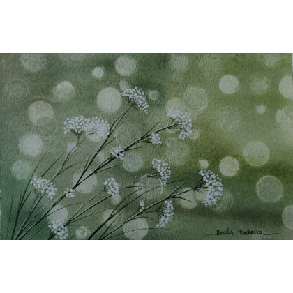 Beata Rudecka - obrazy akwarela - Oryginalna Akwarela Obraz pt: Subtelność foto #3