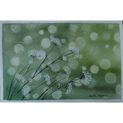 Beata Rudecka - obrazy akwarela - Oryginalna Akwarela Obraz pt: Subtelność foto #4