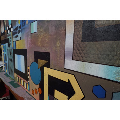 Aleksandra Semeniuk  - obrazy tech. mieszana - Geometria abstrakcyjna 6 foto #2