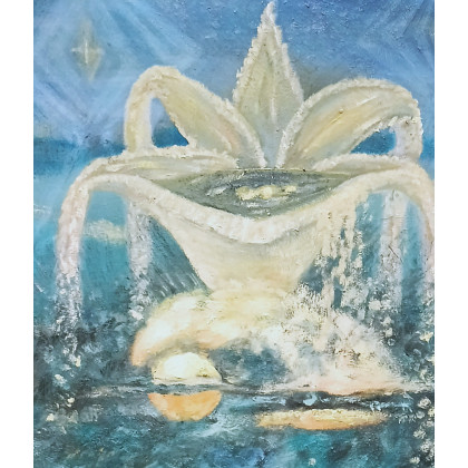 Elżbieta Goszczycka - obrazy olejne - Noc nad drzewami foto #2