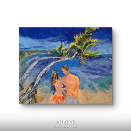 Krystyna Mościszko - obrazy akryl - Nasze Randez-Vous, obraz akrylowy na płótnie, 30x40x1cm foto #1