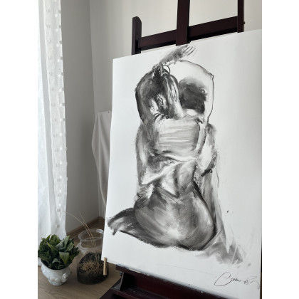 Studio.Sensual - rysunek węglem - Z Tobą - 100x70cm foto #1